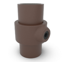 Buiskoppeling Borgring - vintage bruin-B / 26,9 mm